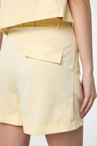 Antioch-Sarı Yelek Şort Kadın Takım-Alt - Üst Takım-16-Milagron.com