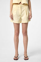 Antioch-Sarı Yelek Şort Kadın Takım-Alt - Üst Takım-5-Milagron.com