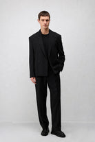 Antioch Siyah-1 Relaxed Fit Erkek Blazer Ceket