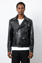 Antioch-Siyah 100% Deri Biker Ceket-Ceket-5-Milagron.com