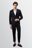 Antioch-Siyah %100 Keten Erkek Blazer Ceket-Ceket-2-Milagron.com