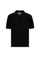 Antioch-Siyah 100% Pamuk Polo Yaka Triko T Shirt-T-Shirts-5-Milagron.com