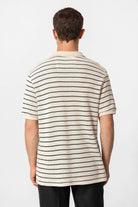 Antioch-Siyah Apaş Yaka çizgili örme Erkek T Shirt-T-Shirts-5-Milagron.com