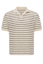 Antioch-Siyah Apaş Yaka çizgili örme Erkek T Shirt-T-Shirts-6-Milagron.com