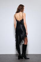 Antioch-Siyah Asimetrik Dantel Elbise-Elbise-10-Milagron.com