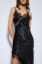 Antioch-Siyah Asimetrik Dantel Elbise-Elbise-8-Milagron.com