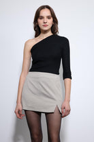 Antioch-Siyah Asimetrik Yaka Top-Top-2-Milagron.com