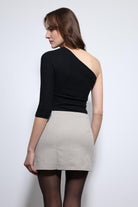 Antioch-Siyah Asimetrik Yaka Top-Top-4-Milagron.com