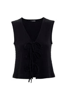 Antioch-Siyah Bağ Detaylı Dokulu Kadın Takım-Alt - Üst Takım-6-Milagron.com