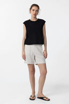 Antioch-Siyah Bağcıklı Örgü Dokulu Kadın Top-Top-2-Milagron.com