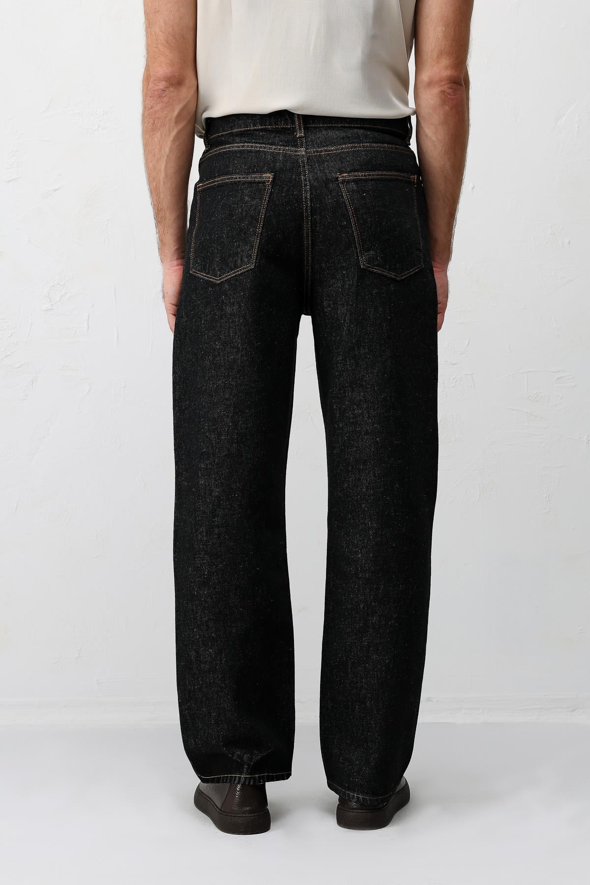 Antioch Siyah Baggy Fit Erkek Jean