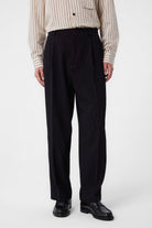 Antioch-Siyah Baggy Fitilli Erkek Pantolon-Kumaş Pantolon-1-Milagron.com