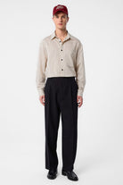 Antioch-Siyah Baggy Fitilli Erkek Pantolon-Kumaş Pantolon-2-Milagron.com