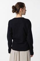 Antioch-Siyah Bağlamalı Kimono Kadın Gömlek-Gömlek-4-Milagron.com