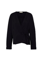 Antioch-Siyah Bağlamalı Kimono Kadın Gömlek-Gömlek-5-Milagron.com