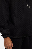 Antioch-Siyah Baklava Desenli Oversize Erkek Eşofman Takımı-Alt - Üst Takım-7-Milagron.com