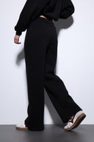 Antioch-Siyah Basic Ayarlanabilir Paça Kadın Eşofman Altı-Eşofman-6-Milagron.com