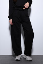 Antioch-Antioch Siyah Basic Düz Paça Kadın Eşofman Altı-Eşofman-1-Milagron.com