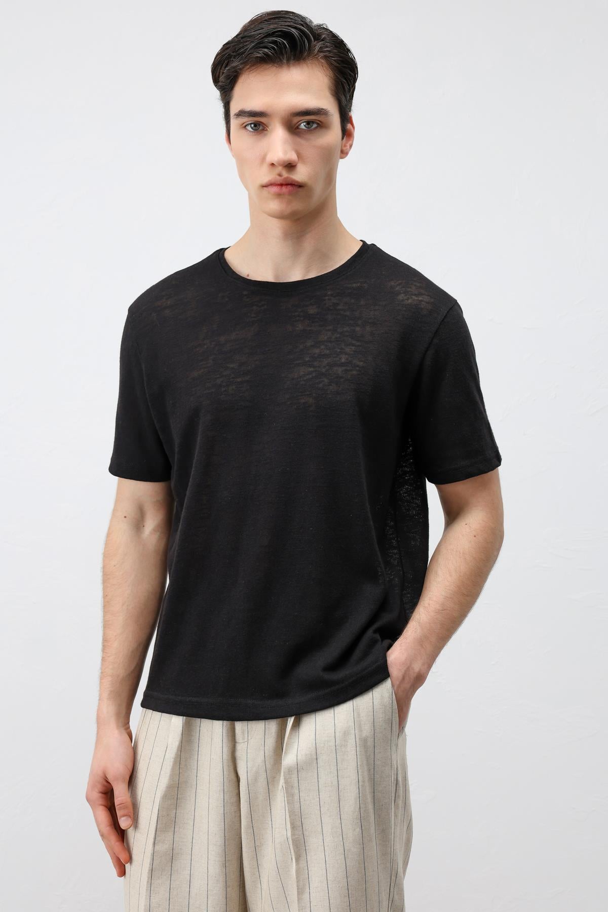 Antioch Siyah Basic Erkek T-Shirt