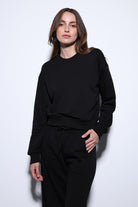 Antioch-Antioch Siyah Basic Kadın Sweatshirt-Sweatshirt-2-Milagron.com