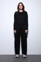 Antioch-Antioch Siyah Basic Kadın Sweatshirt-Sweatshirt-3-Milagron.com