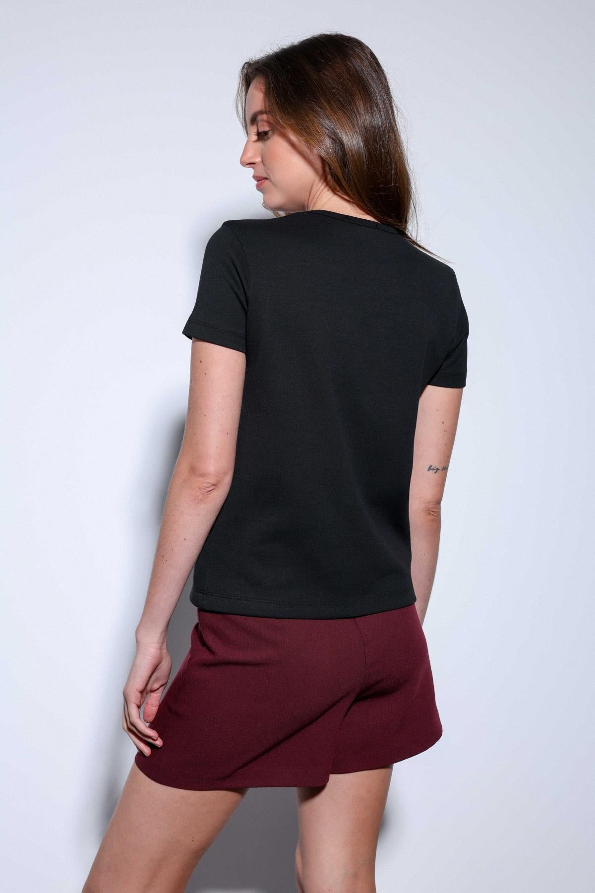 Antioch Siyah Basic Kadın T-Shirt