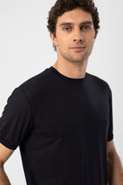 Antioch-Siyah Bisiklet Yaka Erkek T Shirt-T-Shirts-5-Milagron.com