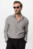 Antioch-Siyah Çizgili Erkek Gömlek-Gömlek-1-Milagron.com