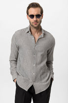 Antioch-Siyah Çizgili Erkek Gömlek-Gömlek-2-Milagron.com