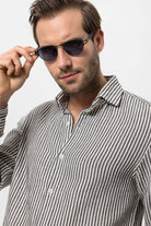 Antioch-Siyah Çizgili Erkek Gömlek-Gömlek-5-Milagron.com