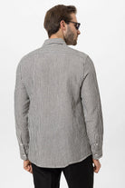 Antioch-Siyah Çizgili Erkek Gömlek-Gömlek-6-Milagron.com