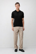 Antioch Siyah Comfort Slim Polo Yaka Erkek Triko T-Shirt