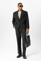 Antioch-Siyah Crop Fit Erkek Blazer Ceket-Ceket-5-Milagron.com