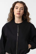 Antioch-Siyah Crop Kadın Bomber Mont-Mont-3-Milagron.com