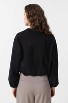 Antioch-Siyah Crop Kadın Bomber Mont-Mont-4-Milagron.com