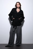 Antioch-Siyah Dik Yaka Kruvaze Kadın Kaban-Kaban-2-Milagron.com