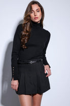 Antioch-Siyah Dik Yaka Triko Kazak-Kazak & Triko-3-Milagron.com