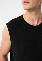 Antioch Siyah Dokulu Erkek Kolsuz T-Shirt