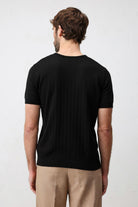 Antioch Siyah Dokulu Erkek Triko T-Shirt