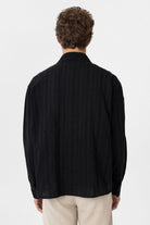 Antioch-Siyah Dokulu Jakarlı Pamuklu Erkek Gömlek-Gömlek-10-Milagron.com