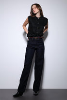 Antioch-Siyah Dokulu Kadın Triko Yelek-Yelek-1-Milagron.com