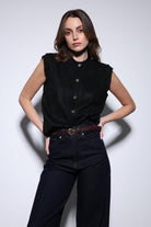 Antioch-Siyah Dokulu Kadın Triko Yelek-Yelek-3-Milagron.com