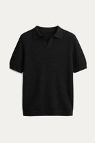 Antioch Siyah Dokulu Polo Yaka Erkek T-Shirt