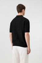 Antioch Siyah Dokulu Polo Yaka Triko Erkek T-Shirt