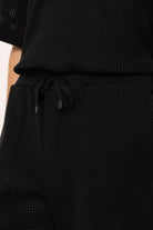 Antioch-Siyah Dokulu Relaxed Erkek şort-Şort-3-Milagron.com