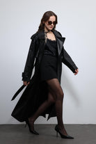 Antioch-Siyah Dokulu Suni Deri Trençkot-Trençkot-4-Milagron.com