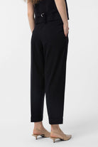 Antioch-Siyah Duble Paça Pensli Kadın Pantolon-Kumaş Pantolon-4-Milagron.com