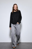 Antioch-Siyah Düğme Detaylı Triko Kazak-Kazak-1-Milagron.com