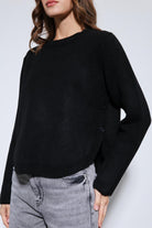 Antioch-Siyah Düğme Detaylı Triko Kazak-Kazak-6-Milagron.com