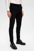 Antioch-Siyah Erkek Aksesuar Detaylı Slim Fit Pantolon-Kumaş Pantolon-6-Milagron.com